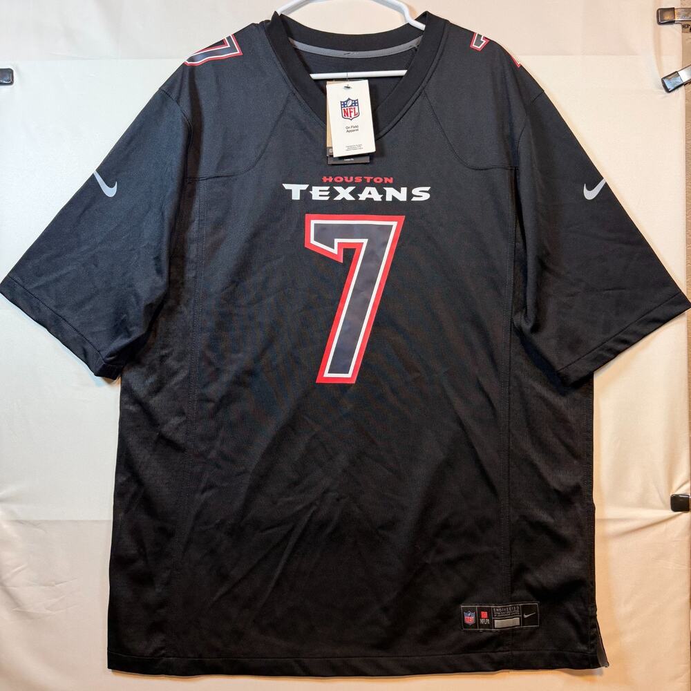 Nike NWT C.J. Stroud Houston Texans Black NFL Game Jersey Mens Size XL